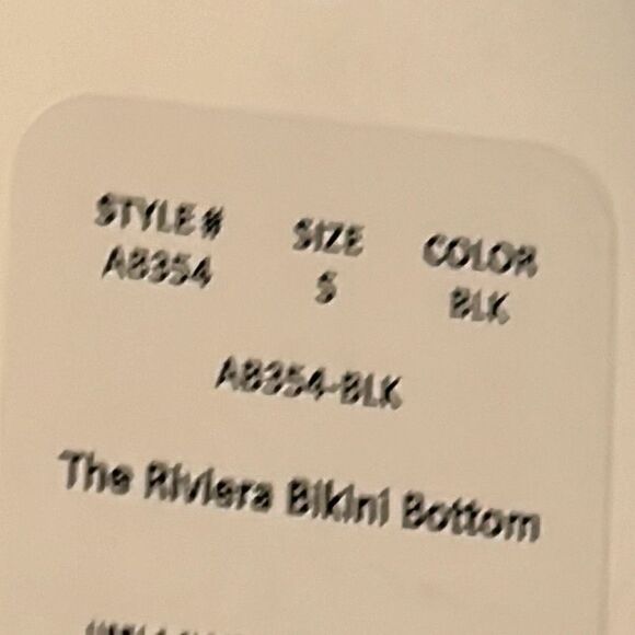 Andie Womens Small The Riviera Bikini Bottom Black Swimwear Belt w/ Buckle NWT - Picture 7 of 9